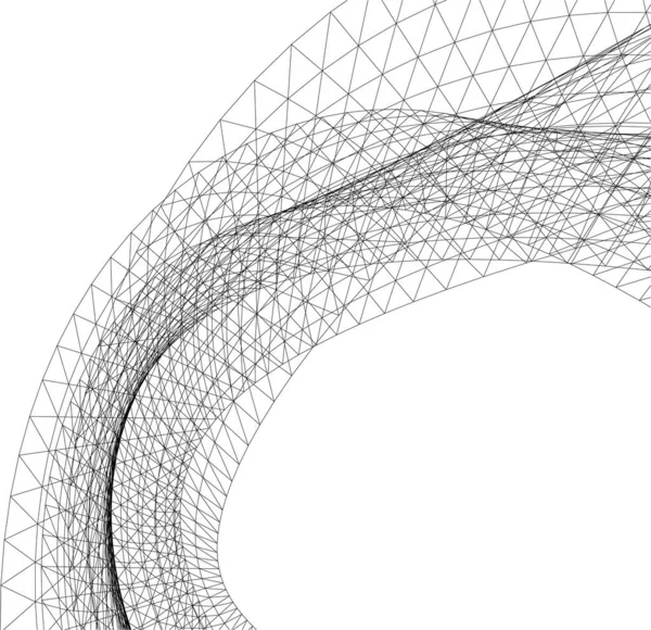 Perspective Futuriste Conception Abstraite Papier Peint Architectural Fond Concept Géométrique — Image vectorielle