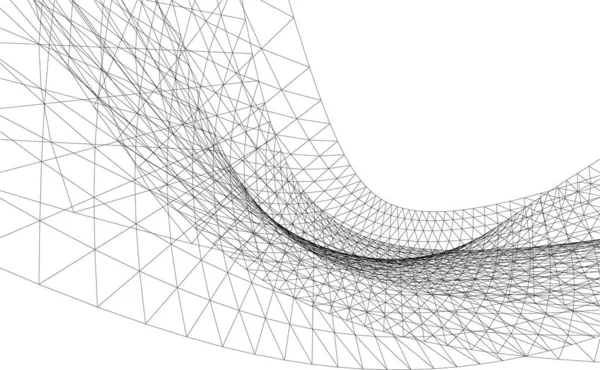 Futurystyczna Perspektywa Abstrakcyjny Projekt Tapety Architektonicznej Cyfrowe Geometryczne Tło Koncepcyjne — Wektor stockowy