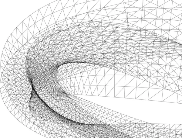 Футуристическая Перспектива Абстрактный Архитектурный Дизайн Обоев Цифровой Геометрический Фон — стоковый вектор