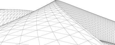  Gelecek perspektifi, soyut mimari duvar kağıdı tasarımı, dijital geometrik konsept arkaplan