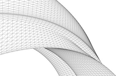  Gelecek perspektifi, soyut mimari duvar kağıdı tasarımı, dijital geometrik konsept arkaplan