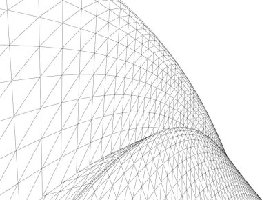  Gelecek perspektifi, soyut mimari duvar kağıdı tasarımı, dijital geometrik konsept arkaplan