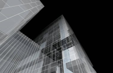 soyut mimari duvar kağıdı tasarımı, dijital konsept arkaplan 