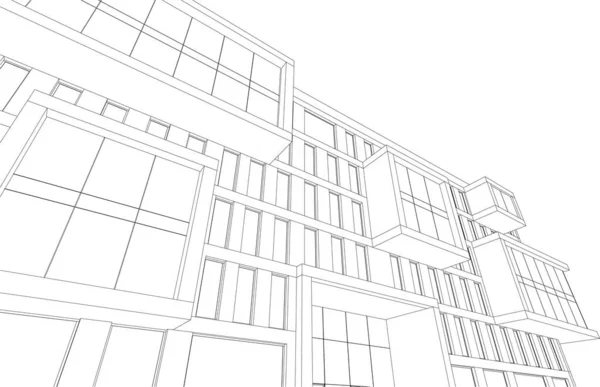 Illustration Byens Arkitektur Arkitektonisk Tapet Design – Stock-vektor