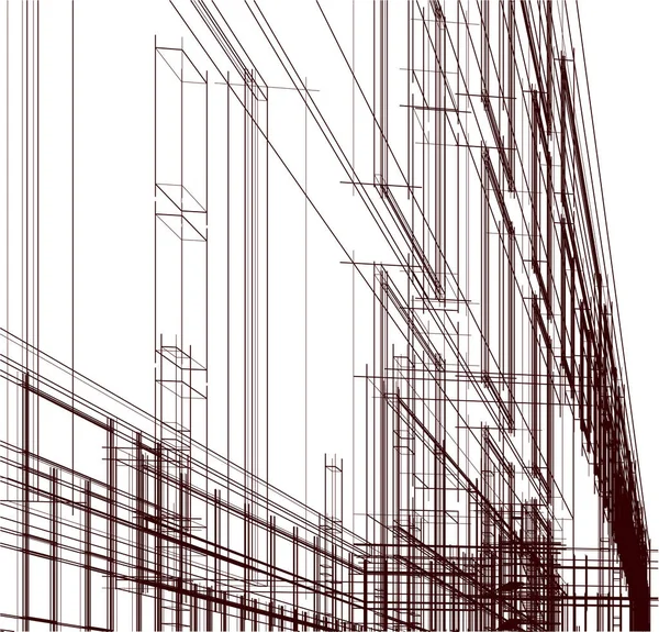3D城市建筑 建筑墙纸设计图解 — 图库矢量图片