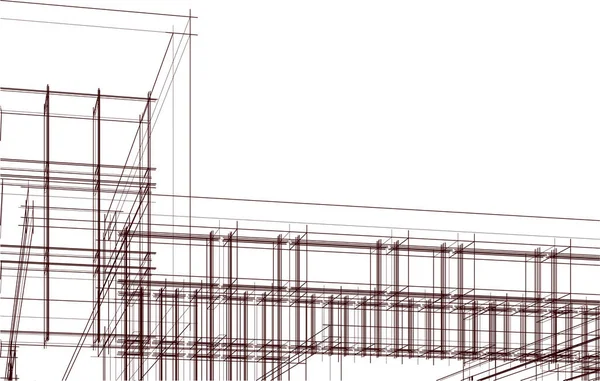 Ilustrace Městské Architektury Architektonický Design Tapet — Stockový vektor