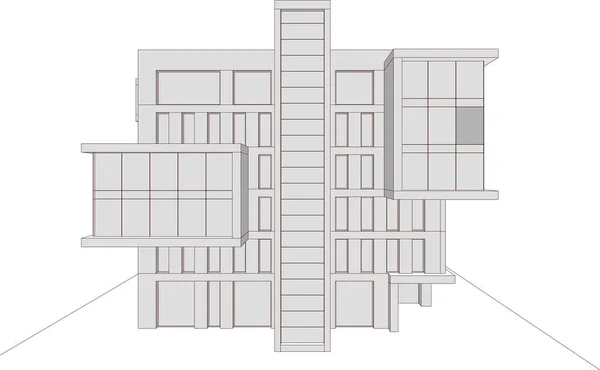 Иллюстрация Архитектуры Города Архитектурный Дизайн Обоев — стоковый вектор