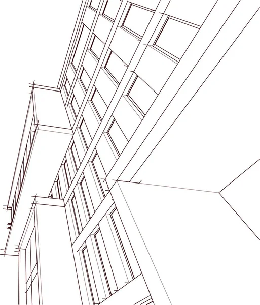 Illustration City Architecture Architectural Wallpaper Design — Stock Vector