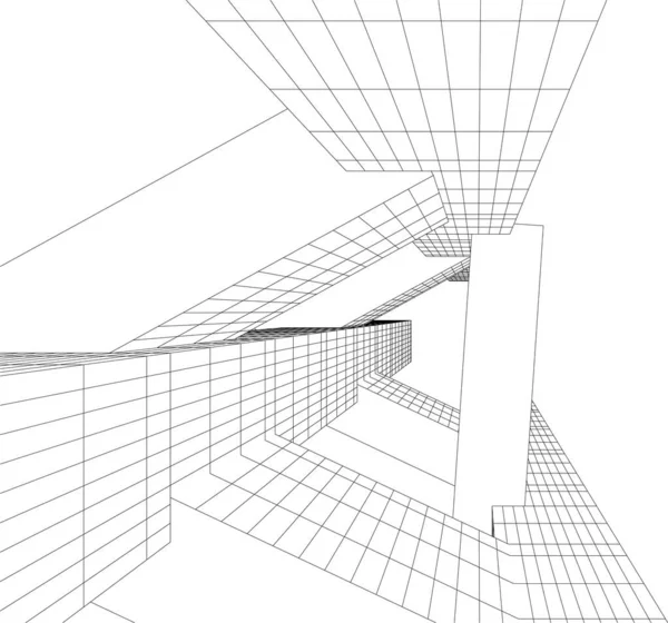 Ілюстрація Міської Архітектури Архітектурний Дизайн Шпалер — стоковий вектор