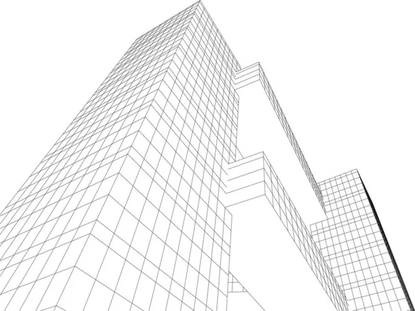 Illustrazione Architettura Della Città Progettazione Carta Parati Architettonica — Vettoriale Stock