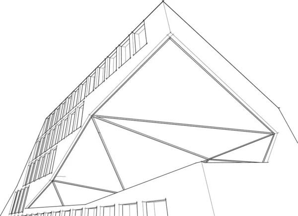 Illustration Byens Arkitektur Arkitektonisk Tapet Design – Stock-vektor