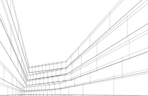 Illustratie Van Architectuur Van Stad Architectonisch Behang Ontwerp — Stockvector