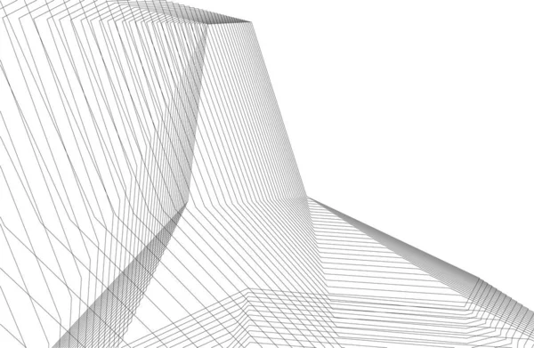 Abstrakt Arkitektonisk Tapet Design Digitalt Koncept Bakgrund — Stock vektor