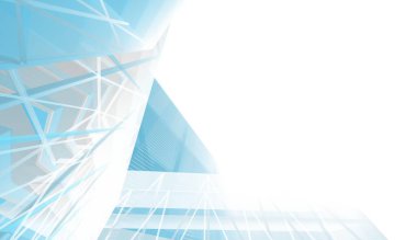 Gelecek perspektifi, soyut mimari duvar kağıdı tasarımı, dijital konsept arkaplan