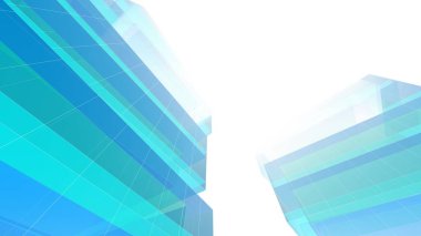 Gelecek perspektifi, soyut mimari duvar kağıdı tasarımı, dijital konsept arkaplan