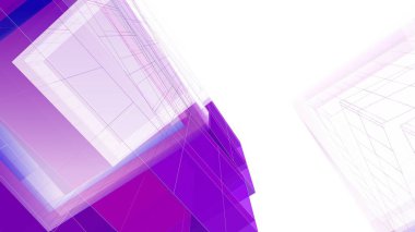 Gelecek perspektifi, soyut mimari duvar kağıdı tasarımı, dijital konsept arkaplan