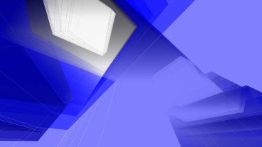 Gelecek perspektifi, soyut mimari duvar kağıdı tasarımı, dijital konsept arkaplan