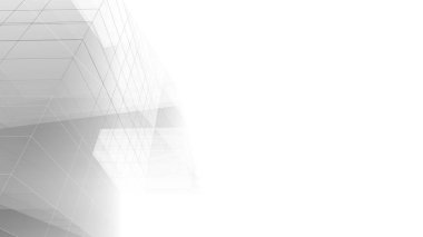 Gelecek perspektifi, soyut mimari duvar kağıdı tasarımı, dijital konsept arkaplan