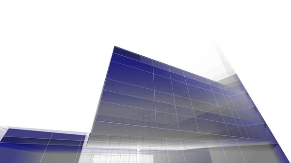 Perspectiva Futurista Diseño Abstracto Papel Pintado Arquitectónico Fondo Concepto Digital —  Fotos de Stock