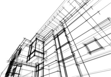 Ev kavramı kroki 3d çizim