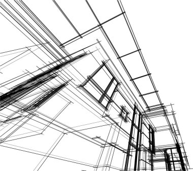 Ev kavramı kroki 3d çizim