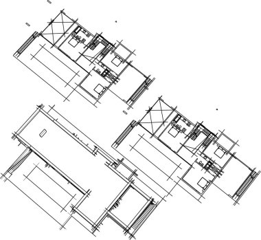 Ev kavramı kroki 3d çizim