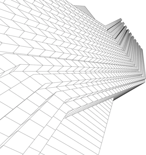 Абстрактный Архитектурный Дизайн Обоев Небоскреба Цифровой Концепт Фон — стоковый вектор