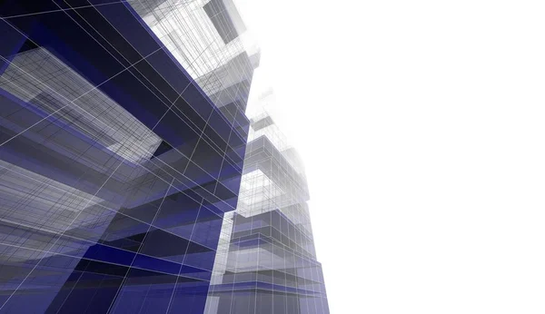 Futurisztikus Perspektíva Absztrakt Építészeti Tapéta Tervezés Digitális Koncepció Háttér — Stock Fotó