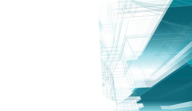 soyut mimari duvar kağıdı gökdelen tasarımı, dijital konsept arkaplan