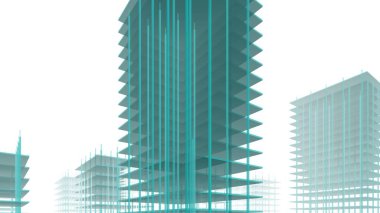 soyut mimari duvar kağıdı gökdelen tasarımı, dijital konsept arkaplan