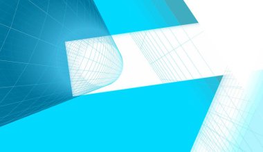 soyut mimari duvar kağıdı gökdelen tasarımı, dijital konsept arkaplan