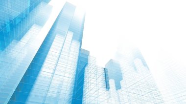 soyut mimari duvar kağıdı gökdelen tasarımı, dijital konsept arkaplan