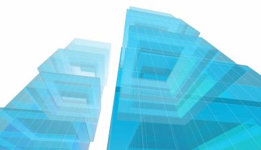 soyut mimari duvar kağıdı gökdelen tasarımı, dijital konsept arkaplan