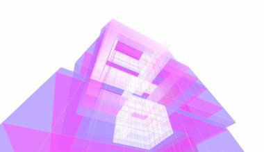 soyut mimari duvar kağıdı gökdelen tasarımı, dijital konsept arkaplan