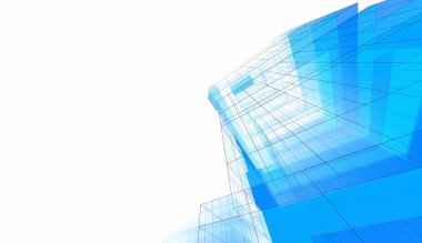 soyut mimari duvar kağıdı gökdelen tasarımı, dijital konsept arkaplan