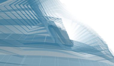 soyut mimari duvar kağıdı gökdelen tasarımı, dijital konsept arkaplan