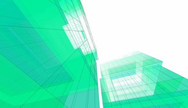 soyut mimari duvar kağıdı gökdelen tasarımı, dijital konsept arkaplan