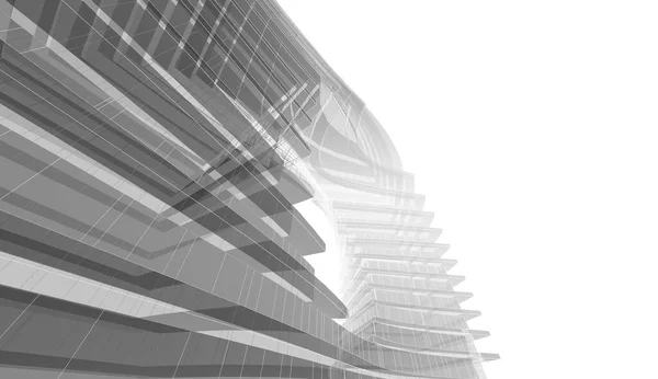 Abstract Architectural Wallpaper Skyscraper Design Digital Concept Background — Stock Photo, Image