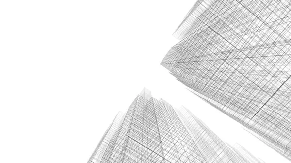 抽象的な建築壁紙超高層ビルのデザインデジタルコンセプトの背景 — ストック写真