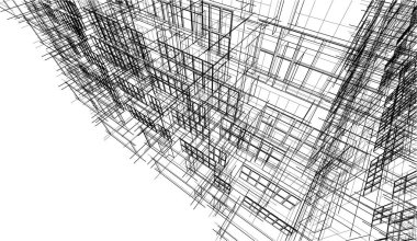 soyut mimari duvar kağıdı gökdelen tasarımı, dijital konsept arkaplan