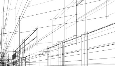 soyut mimari duvar kağıdı gökdelen tasarımı, dijital konsept arkaplan