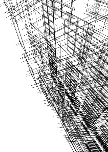 Projeto Arranha Céu Papel Parede Arquitetônico Abstrato Fundo Conceito Digital —  Vetores de Stock