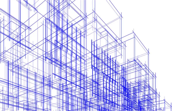 抽象的な建築壁紙超高層ビルのデザインデジタルコンセプトの背景 — ストックベクタ