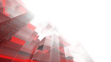 Modern mimari binası 3d illüstrasyon tasarımı