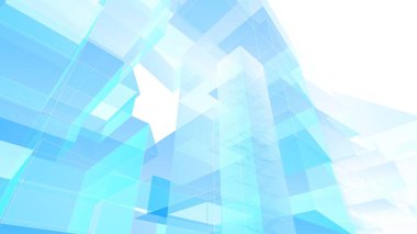 Modern mimari binası 3d illüstrasyon tasarımı