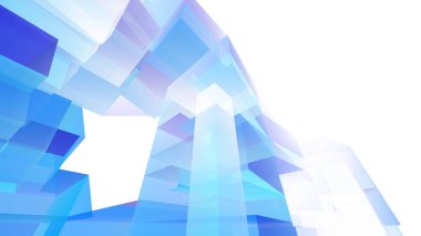 Modern mimari binası 3d illüstrasyon tasarımı