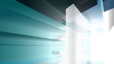 Modern mimari binası 3d illüstrasyon tasarımı