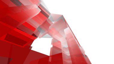 Modern mimari binası 3d illüstrasyon tasarımı