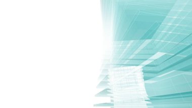 Modern mimari binası 3d illüstrasyon tasarımı