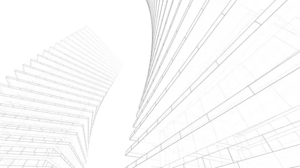 Arquitectura Moderna Edificio Ilustración Diseño —  Fotos de Stock